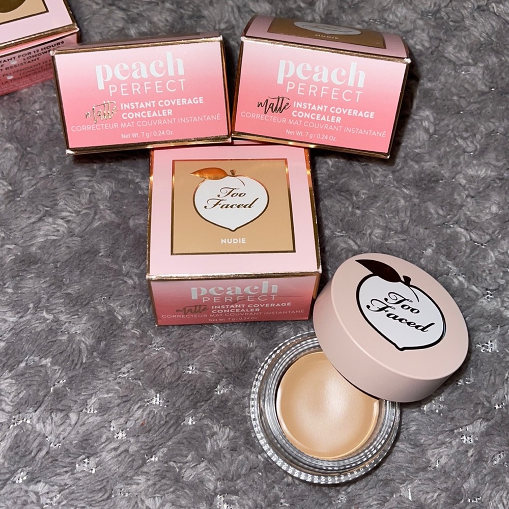 NWT Too Faced Peach Perfect 🍑 Matte Instant Coverage Concealer (Lot of 7)